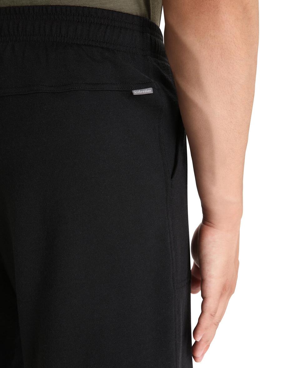 Men's Icebreaker Merino Shifter Shorts Black | CA 1839HAPK